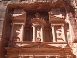 Petra, Jordanien: Zweites Stockwerk des Schatzhauses des Pharao ("Khazne al-Firaun")