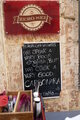 Werbetafel eines kleinen Restaurants in Valletta, Malta