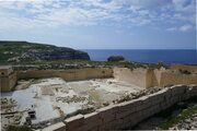 Kalksteinbruch in der Nähe des Dwejra Lake, Insel Gozo, Malta