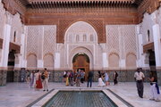 Innenhof der Medersa Ben Youssef in Marrakech, Marokko