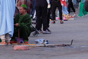 Schlangenbeschwörer auf dem Djemaa el-Fna in Marrakech, Marokko