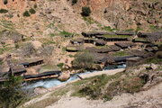 Lauben bei den Karstquellen des Oum er-Rbia in Oum Rabia, Marokko