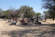 Gräber auf dem Friedhof der Missionskirche in Okahandja, Namibia