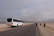 Küstennebel über der Namib-Wüste, Namibia