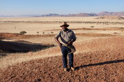 Hand formt Umriss von Namibia