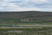 Aussicht vom Grábrók auf das Norðurá-Tal, Island